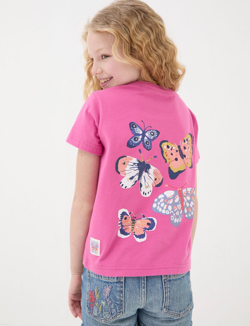 Pure Cotton Butterfly Slogan T-Shirt (3-13 Years) 2 of 5