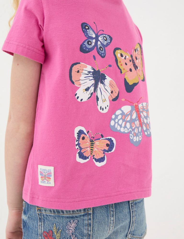 Pure Cotton Butterfly Slogan T-Shirt (3-13 Years) 4 of 5