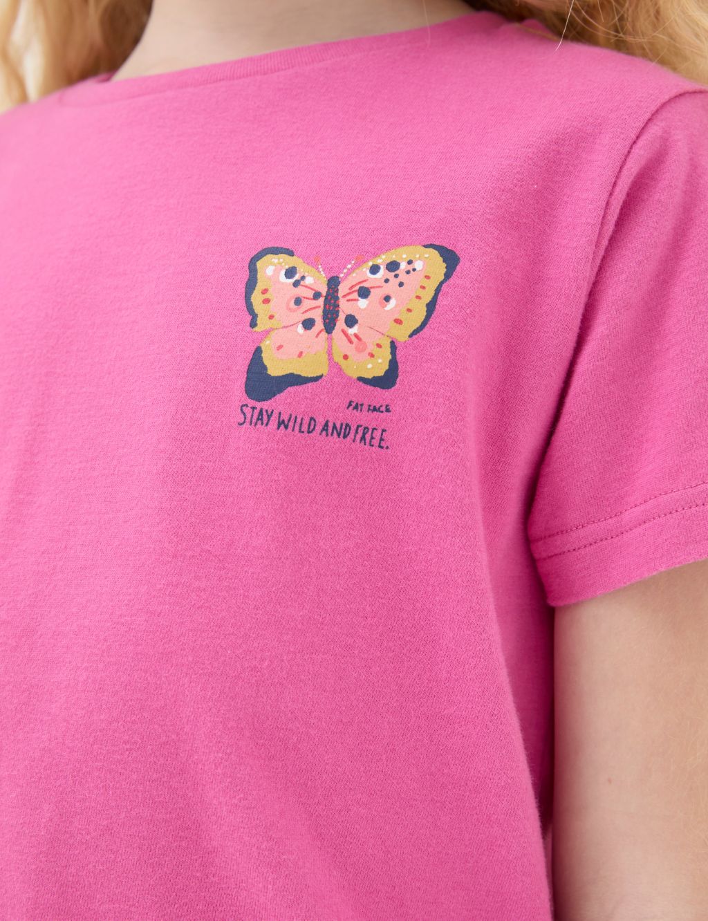 Pure Cotton Butterfly Slogan T-Shirt (3-13 Years) 5 of 5