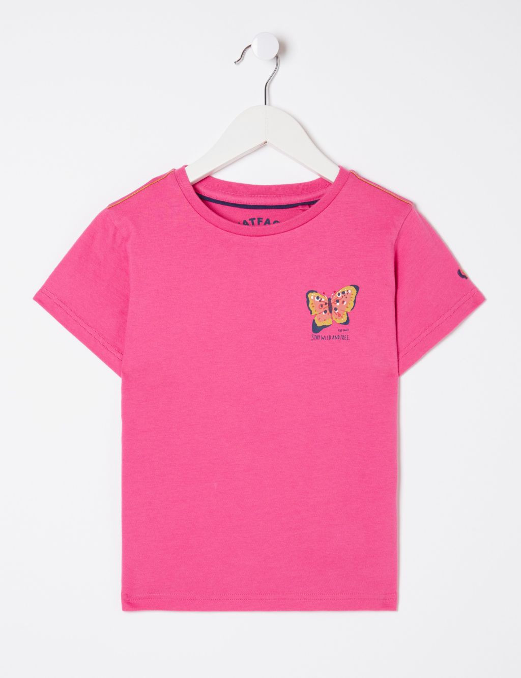 Pure Cotton Butterfly Slogan T-Shirt (3-13 Years) 1 of 5