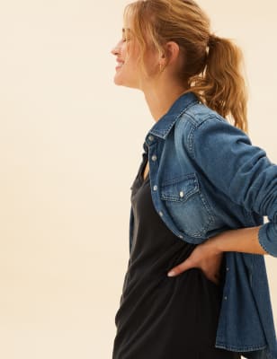 m&s womens denim shirt