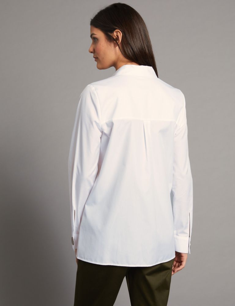 Pure Cotton Button Detail Long Sleeve Shirt 4 of 5