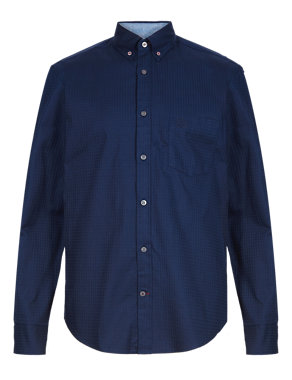Pure Cotton Button-Down Collar Shirt Image 2 of 3