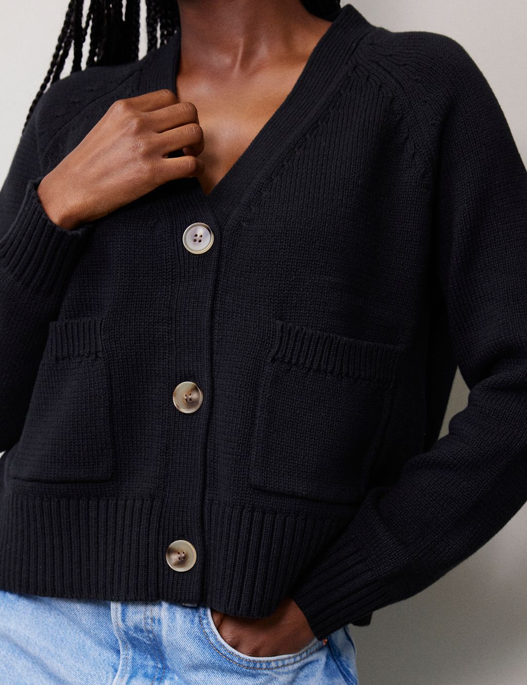 Pure Cotton Button Front Cardigan 4 of 4