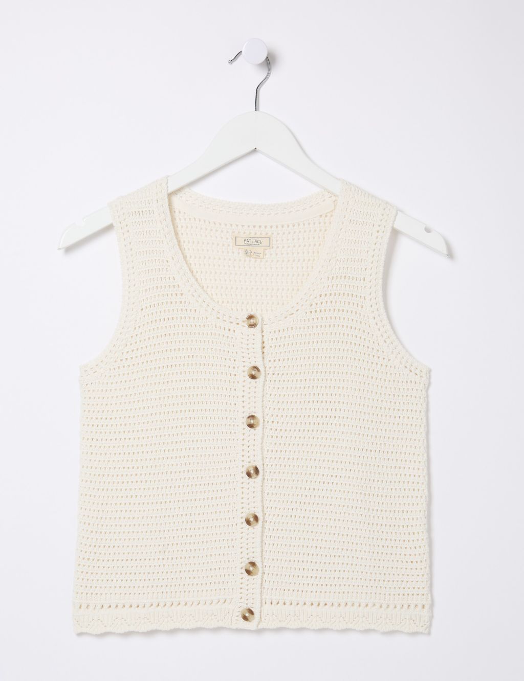 Pure Cotton Button Through Knitted Top 1 of 4