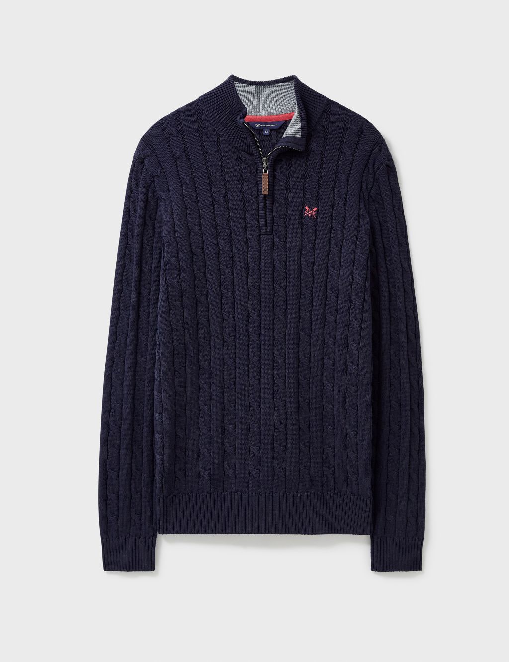 Pure Cotton Cable Half Zip Jumper 1 of 5