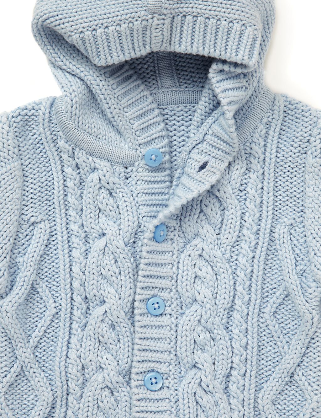 Pure Cotton Cable Knit Cardigan 2 of 3