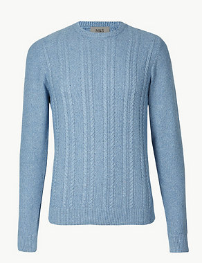 Pure Cotton Cable Knit Jumper Image 2 of 5