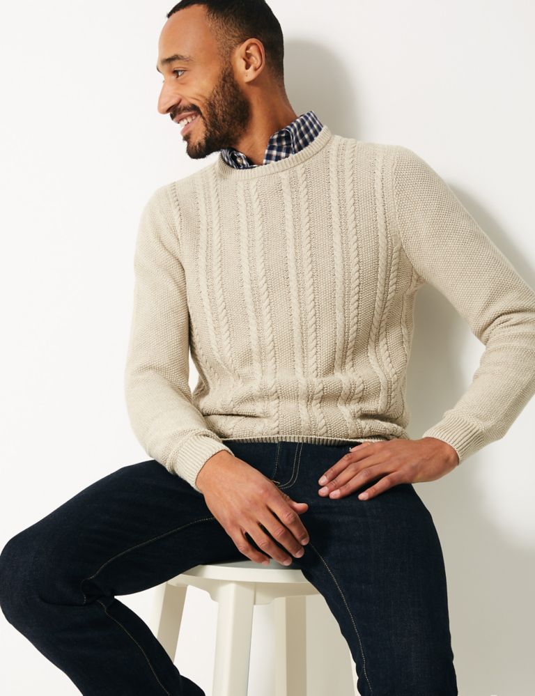 Pure Cotton Cable Knit Jumper 4 of 4