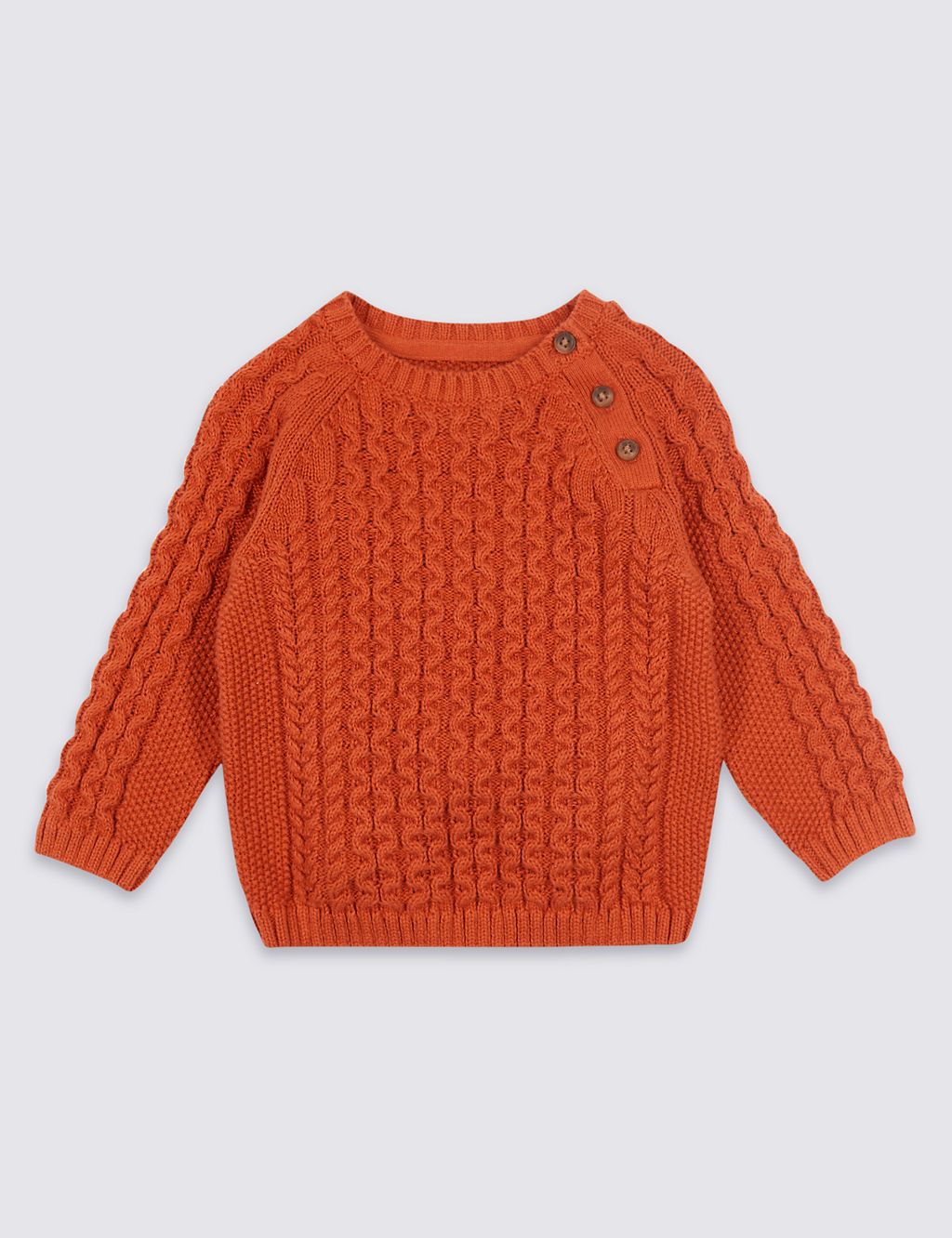 Pure Cotton Cable Knit Jumper 3 of 5
