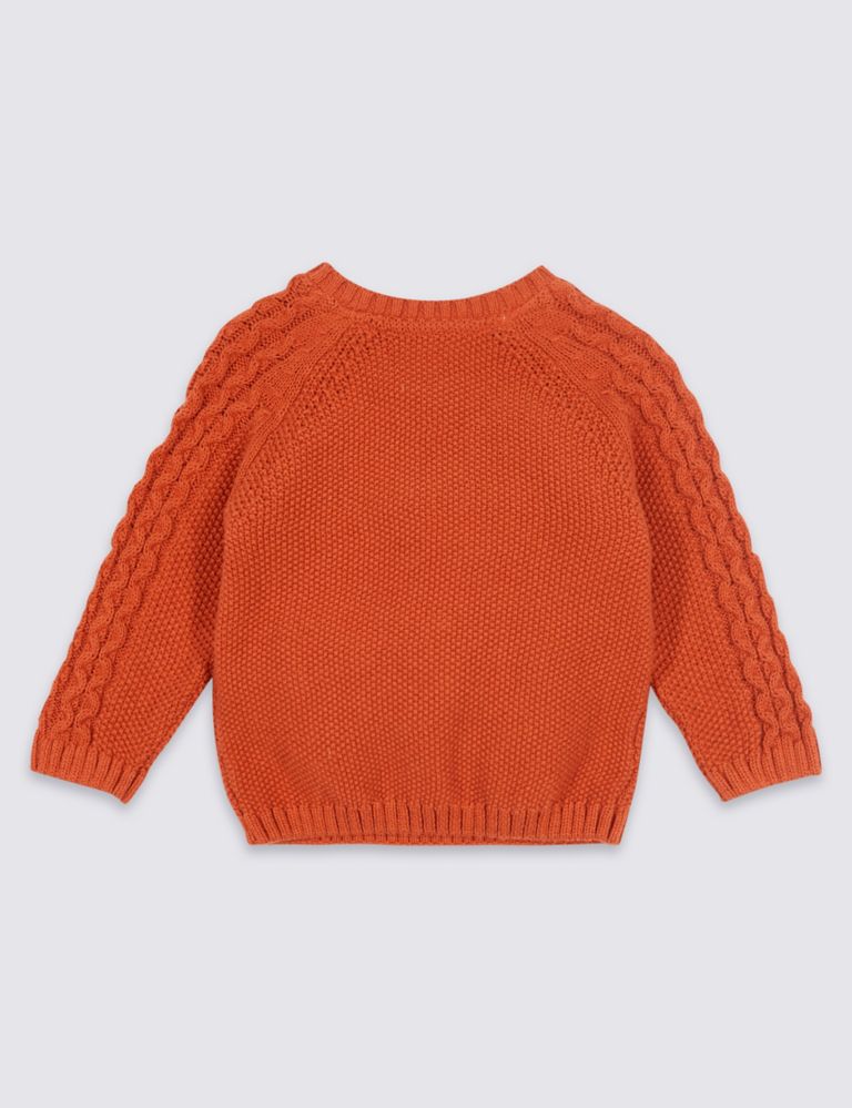 Pure Cotton Cable Knit Jumper 2 of 5