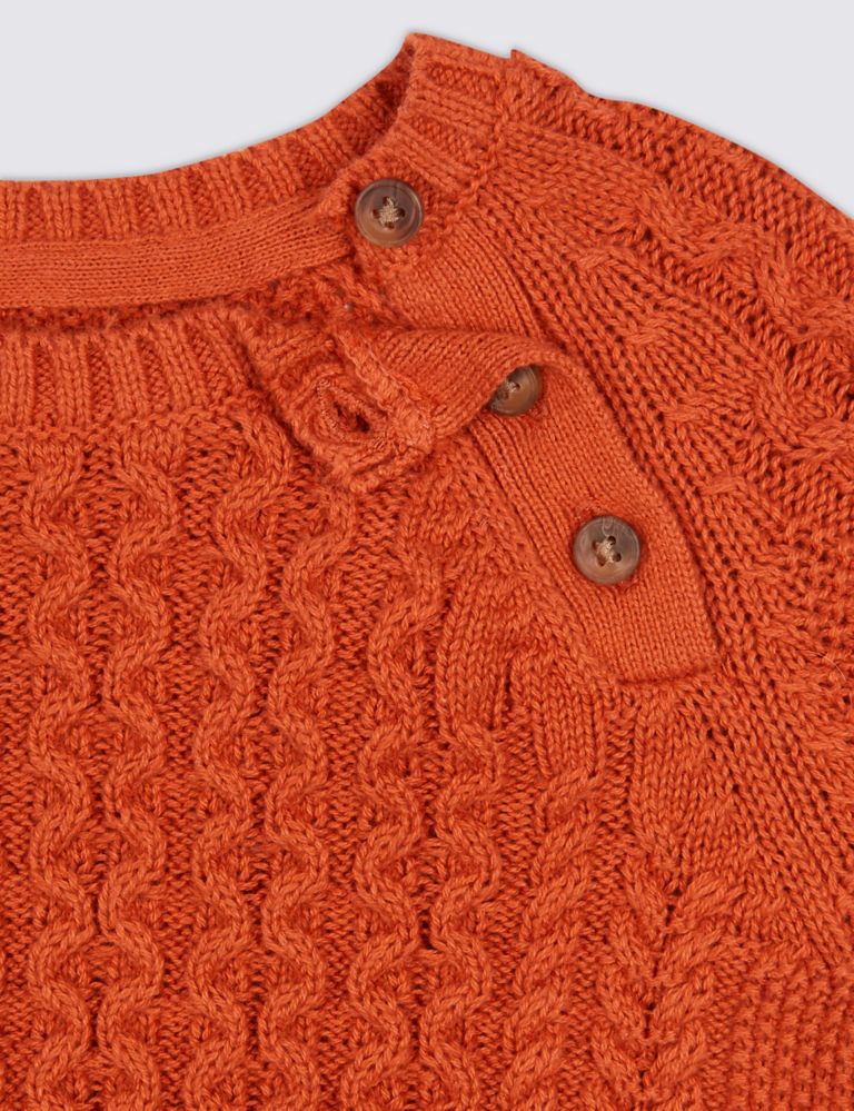 Pure Cotton Cable Knit Jumper 3 of 5