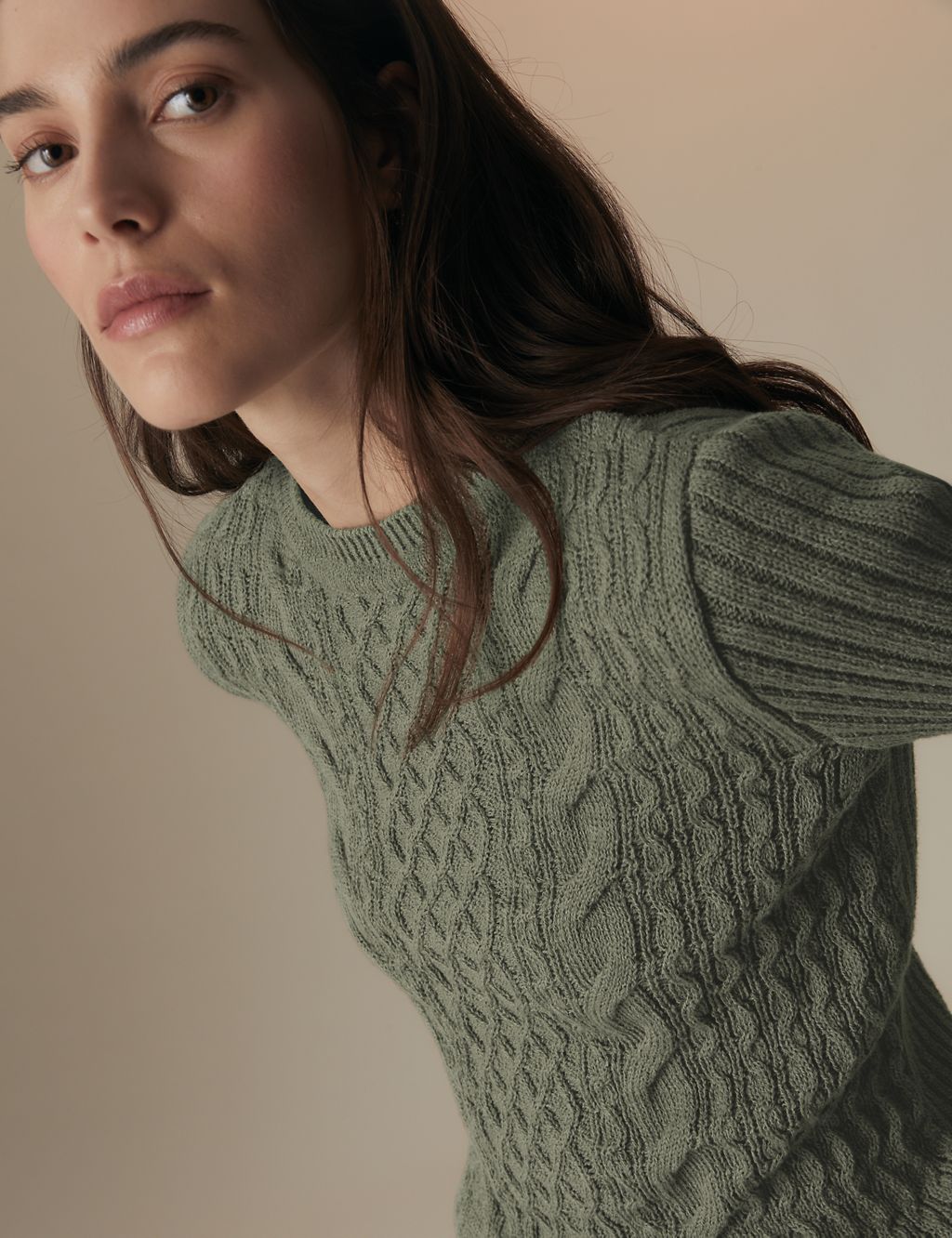 Pure Cotton Cable Knit Short Sleeve Top 4 of 6
