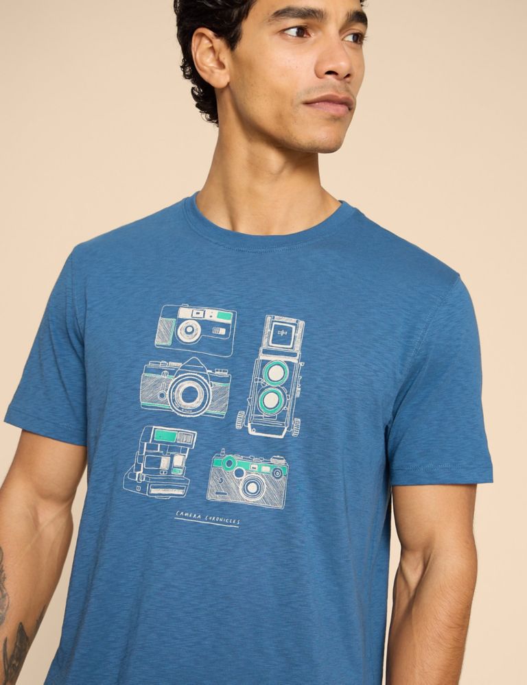 Pure Cotton Camera Graphic T-Shirt 5 of 6