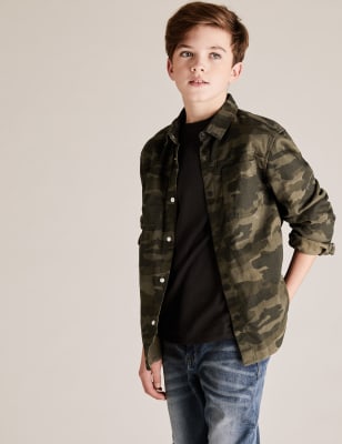 hooded camo shirt