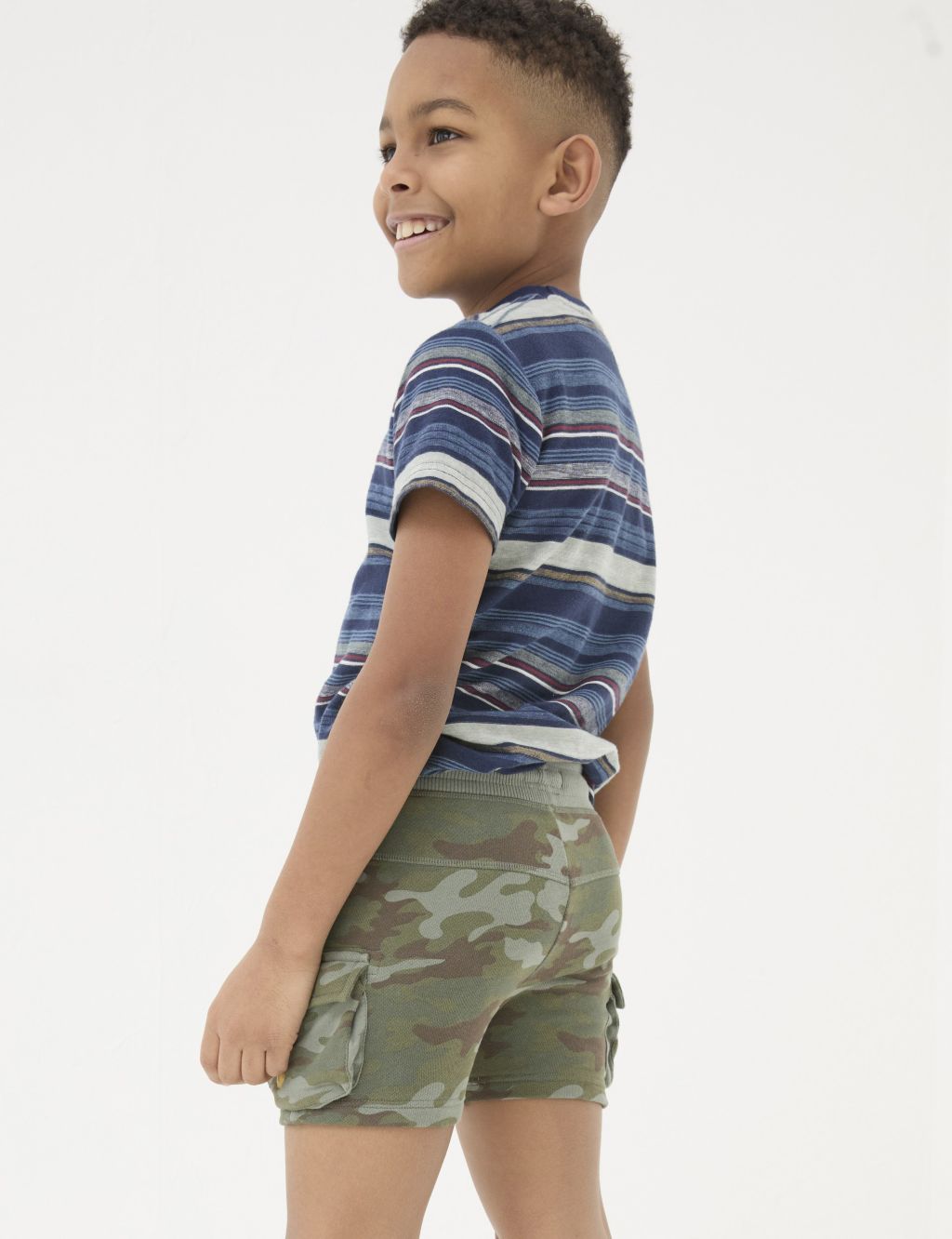 Pure Cotton Camouflage Cargo Shorts (3-13 Yrs) 2 of 4