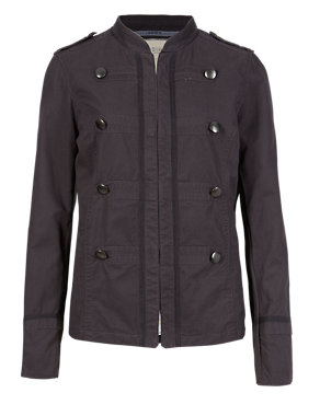 Pure Cotton Canvas Bell Boy Style Jacket Image 2 of 4