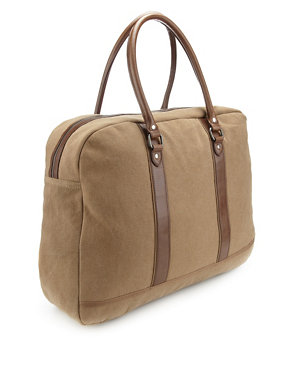 Pure Cotton Canvas Holdall Image 2 of 4