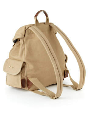 Pure Cotton Canvas Rucksack Image 2 of 6