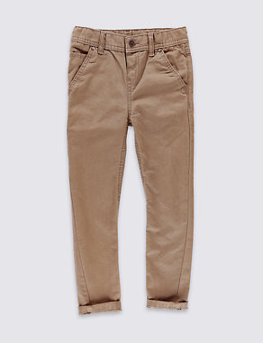 Pure Cotton Canvas Trousers (1-7 Years) Image 2 of 3