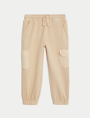Pure Cotton Cargo Joggers (2-8 Yrs) Image 2 of 5