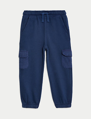 Pure Cotton Cargo Joggers (2-8 Yrs) Image 2 of 5
