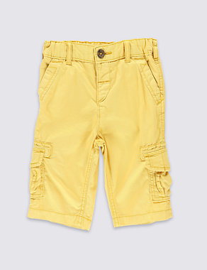 Pure Cotton Cargo Shorts (1-7 Years) Image 2 of 3