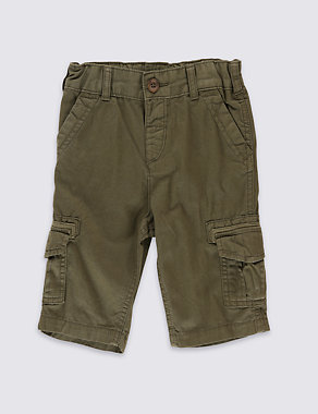 Pure Cotton Cargo Shorts (1-7 Years) Image 2 of 3