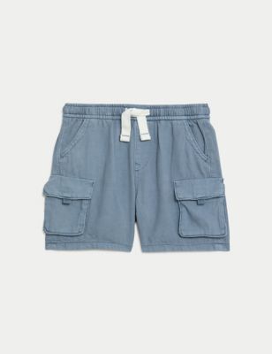 Pure Cotton Cargo Shorts (2-8 Yrs) Image 2 of 5