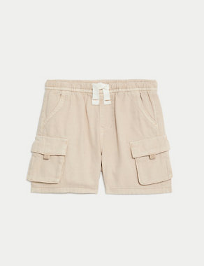 Pure Cotton Cargo Shorts (2-8 Yrs) Image 2 of 6