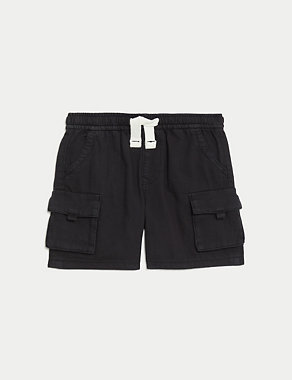 Pure Cotton Cargo Shorts (2-8 Yrs) Image 2 of 5