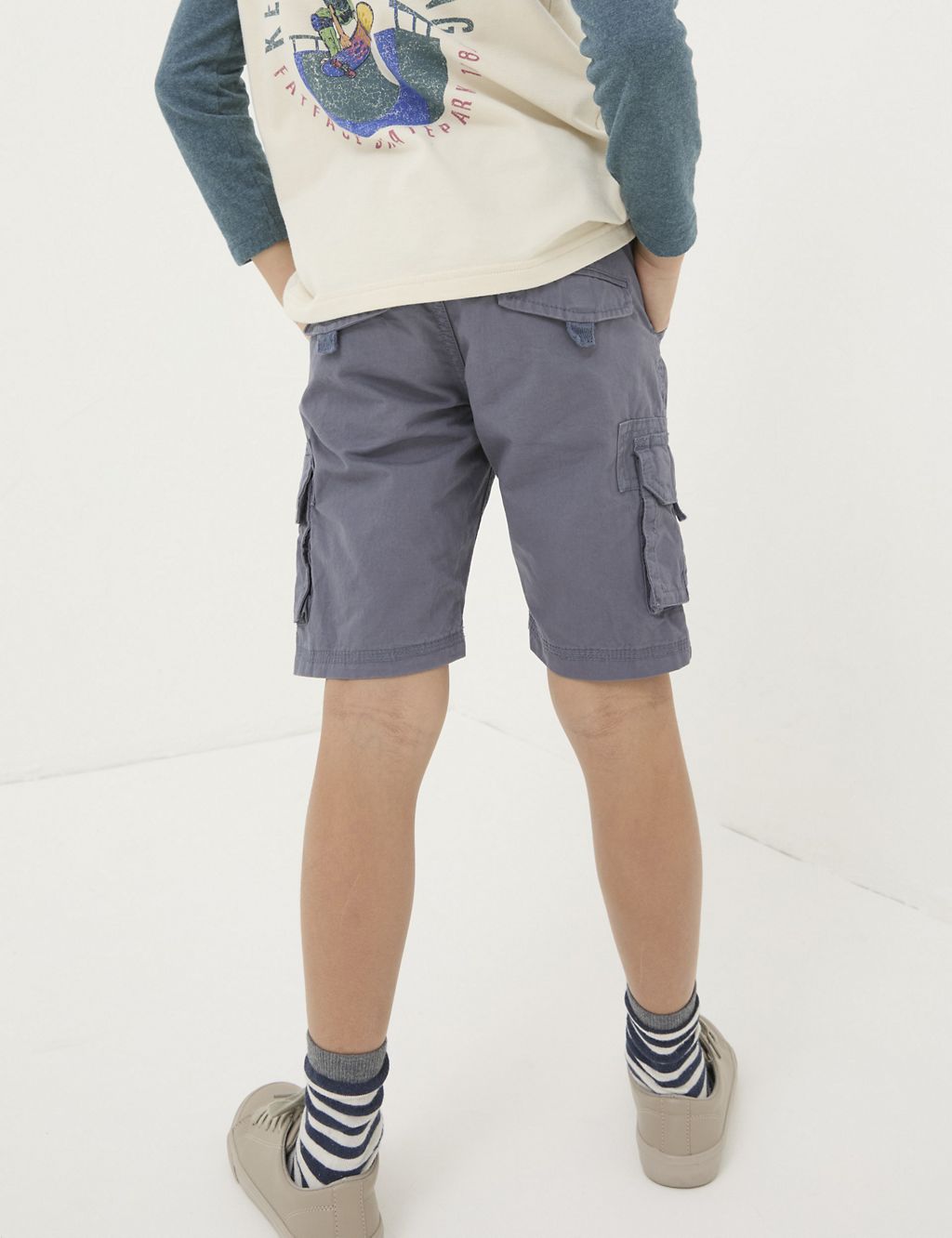 Pure Cotton Cargo Shorts (3-13 Yrs) 2 of 4