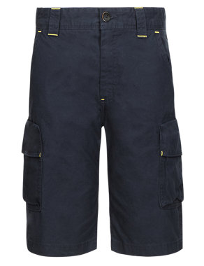 Pure Cotton Cargo Shorts (5-14 Years) Image 2 of 5