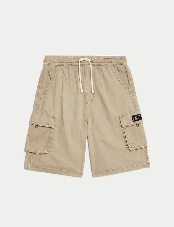 Pure Cotton Cargo Shorts (6-16 Yrs) Image 1 of 1