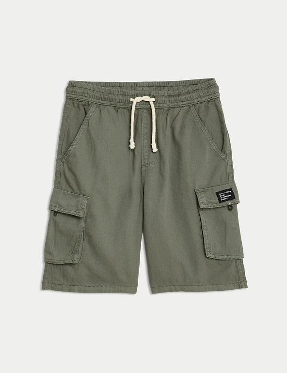 Pure Cotton Cargo Shorts (6-16 Yrs) Image 1 of 1