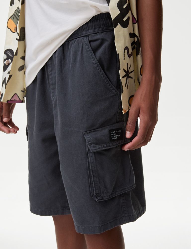 Pure Cotton Cargo Shorts (6-16 Yrs) 3 of 5