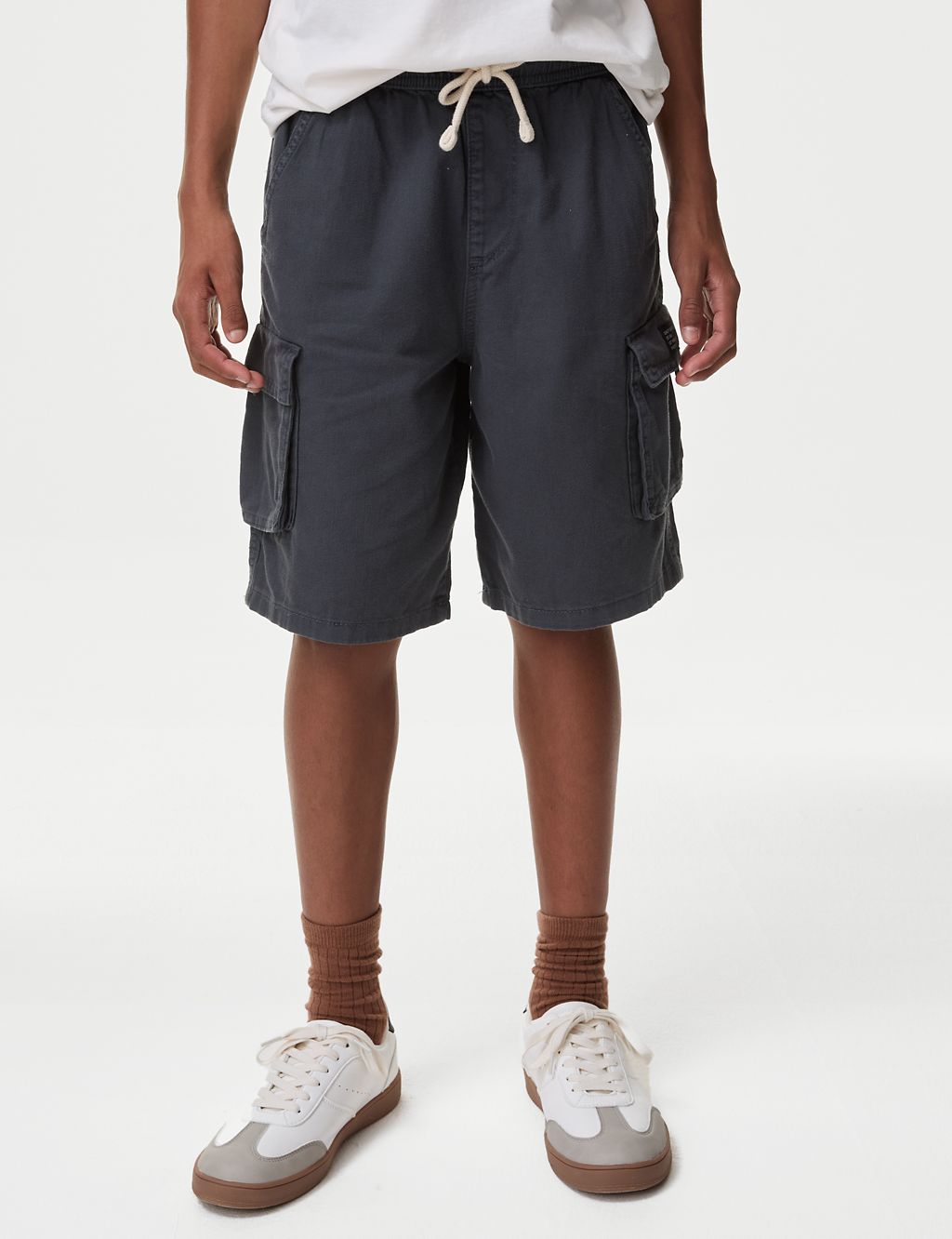 Pure Cotton Cargo Shorts (6-16 Yrs) 4 of 5