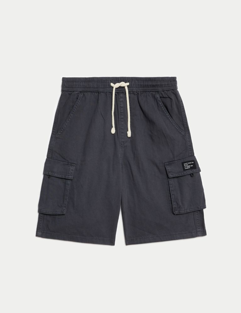 Pure Cotton Cargo Shorts (6-16 Yrs) 2 of 5