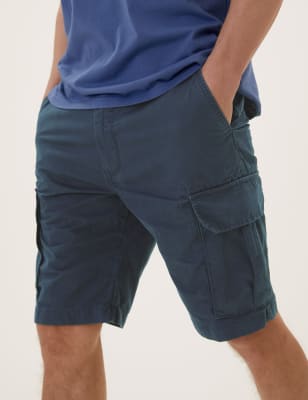 Pure Cotton Cargo Shorts M S Collection M S