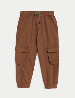 Pure Cotton Cargo Trousers (2-8 Yrs) Image 2 of 5
