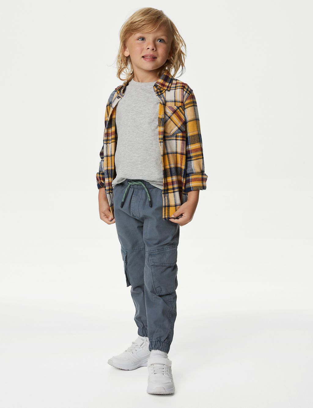Pure Cotton Cargo Trousers (2-8 Yrs) 3 of 5