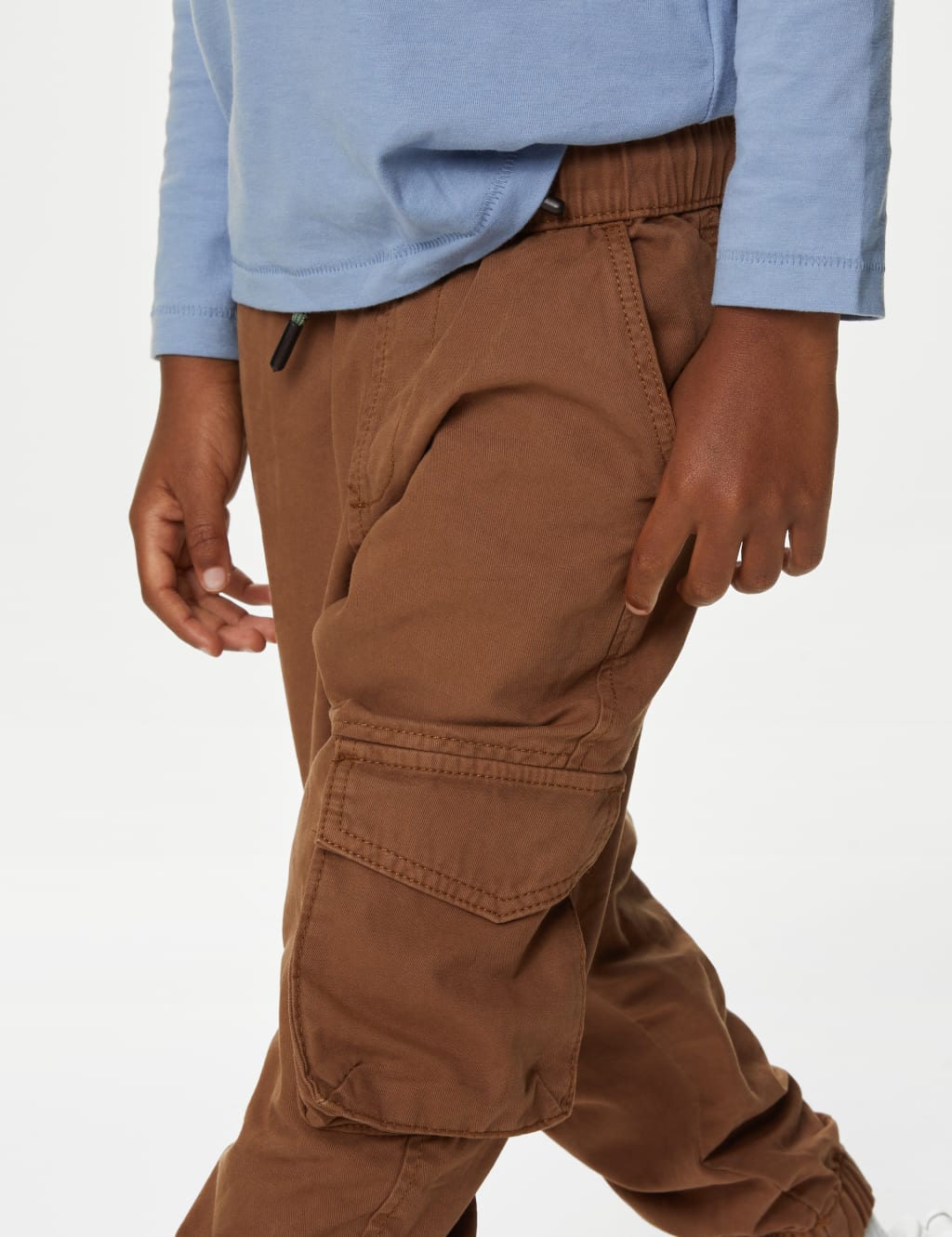 Pure Cotton Cargo Trousers (2-8 Yrs) 2 of 5