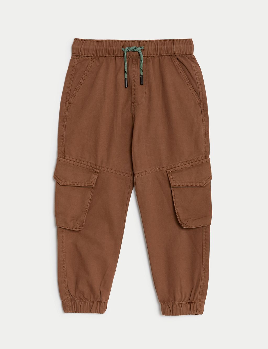 Pure Cotton Cargo Trousers (2-8 Yrs) 1 of 5