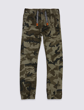 Pure Cotton Cargo Trousers (3-14 Years) Image 2 of 4