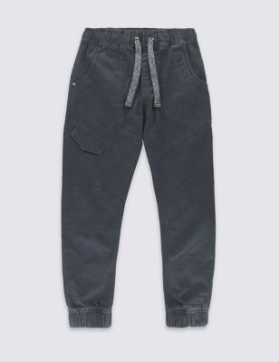 Pure Cotton Cargo Trousers (5-14 Years) Image 2 of 4