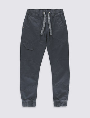 Pure Cotton Cargo Trousers (5-14 Years) Image 2 of 4
