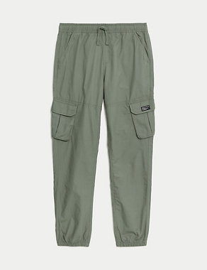 Pure Cotton Cargo Trousers (6-16 Yrs) Image 2 of 5