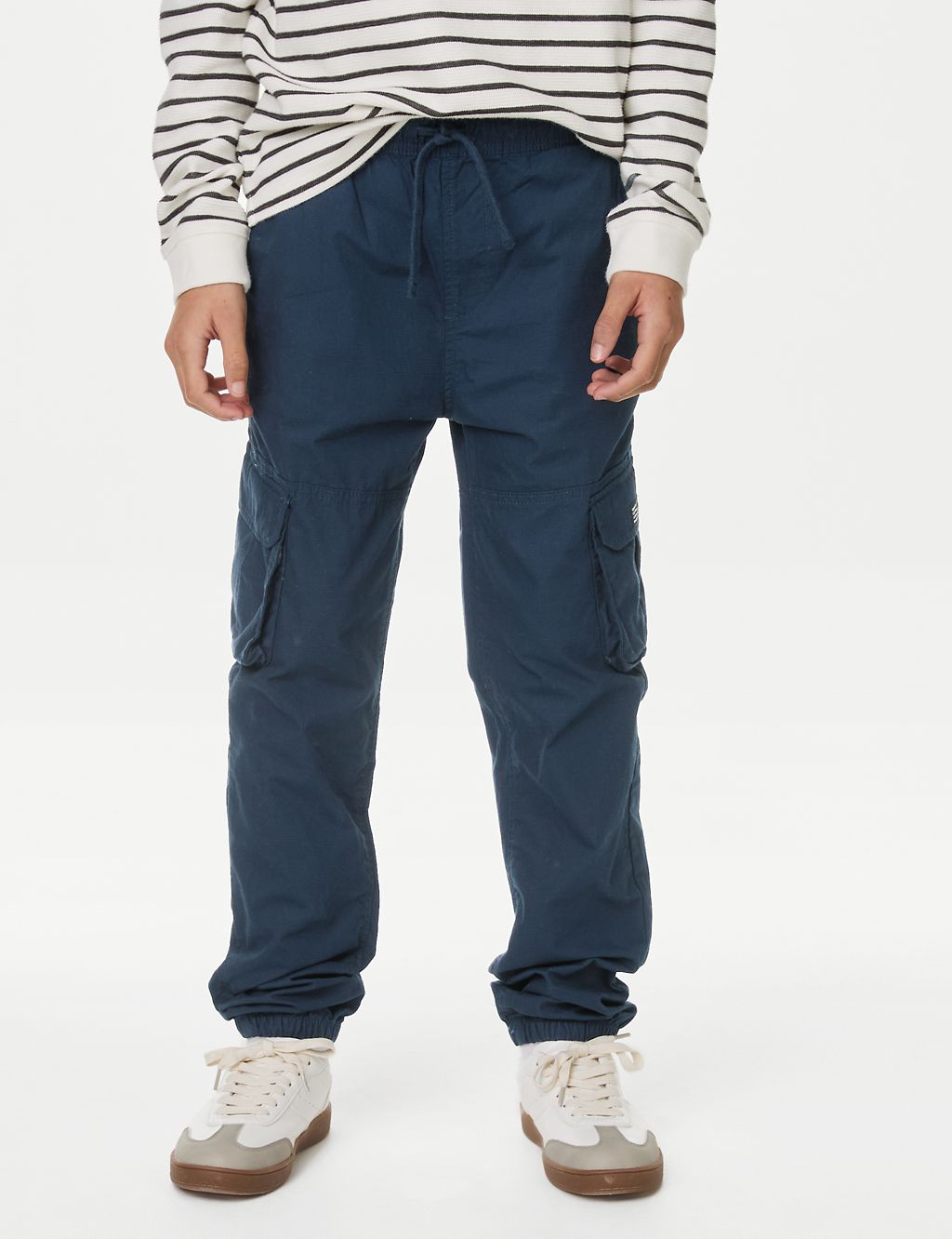 Pure Cotton Cargo Trousers (6-16 Yrs) 4 of 5