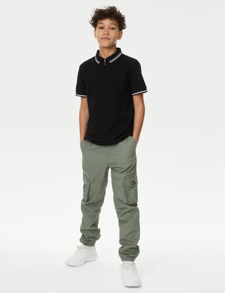 Pure Cotton Cargo Trousers (6-16 Yrs) 3 of 5