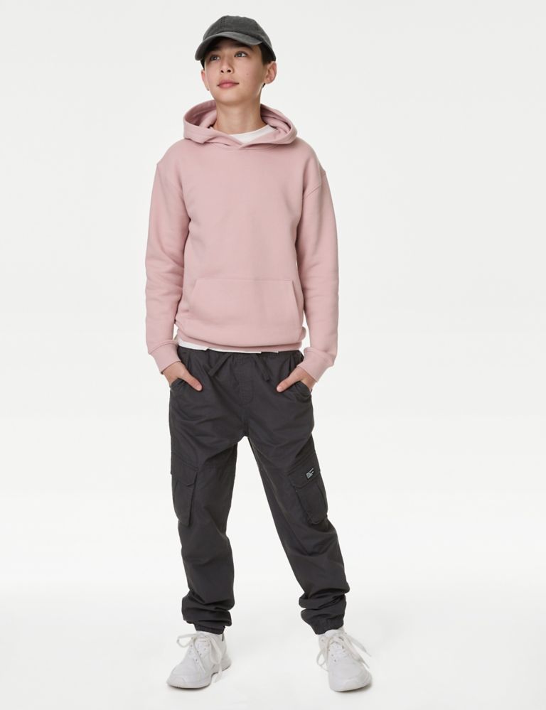 Pure Cotton Cargo Trousers (6-16 Yrs) 1 of 5